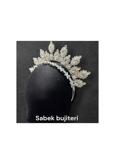 Crystal Bloom- Gelin Tacı Nişan Tacı Kına Tacı Kristal Taç Işıltılı Taç Zarif Taç After Party Taç Beyaz - 788252626 Beyaz