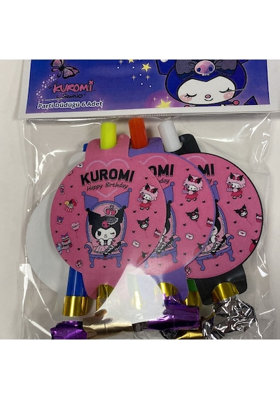 Kuromi Kaynana Dili, Parti Düdüğü, 6lı Paket Uzayan Parti Düdüğü,uzat Çek Düdük Diğer