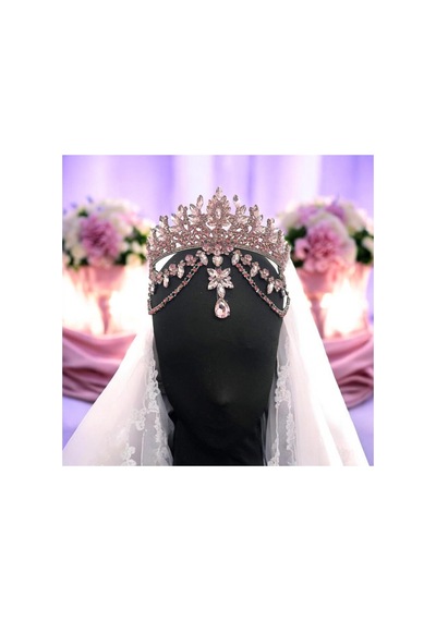 Alınlıklı Gelin,kına,nişan,söz,after,bride,party Taç Pembe - 729058711 Pembe