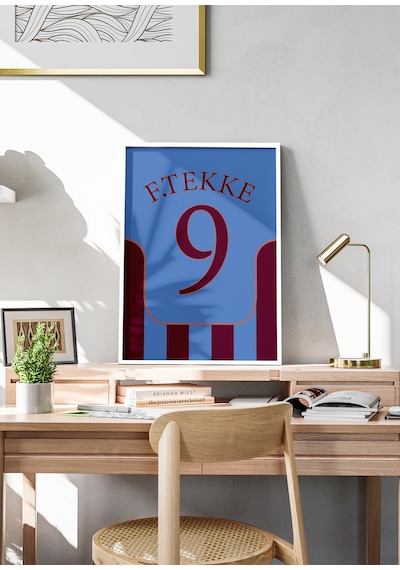 F.tekke 9 Poster Tablo Beyaz Çerçeveli
