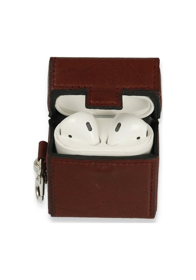 Newface - 979 - Airpods 2 2.nesil Deri Kılıf - Edntrend - - Bordo