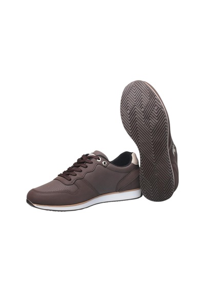 Erkek Günlük Cilt Sneaker Ayakkabı Kahverengi - Bej-kahverengi - Bej Kahverengi - Bej
