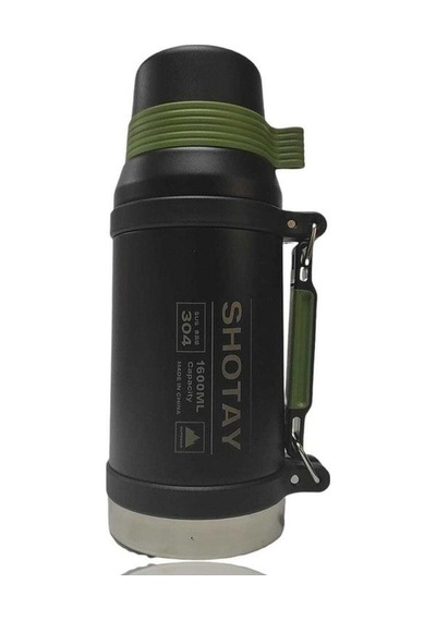 Shotay Çelik Termos Camper Large 1600ml Siyah