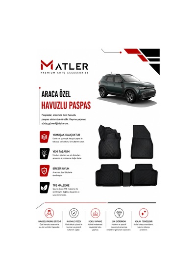 Renault Duster 2024 Model 4d Ekstra Havuzlu Paspas