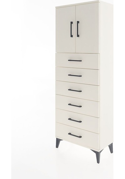 Arges Dolap 2 Raflı 6 Çekmeceli 2 Kapaklı 60x30x163 Aytaşı-ay... Aytaşı