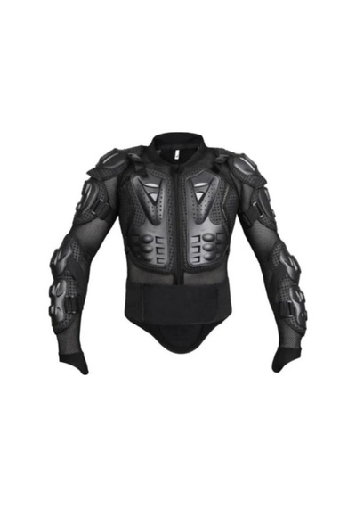 Motoanl Siyah Body Armor Fileli Yazlık Full Koruma Omuz Sırt Dirsek Göğüs Karın Koruma Cross Motorcu Montu
