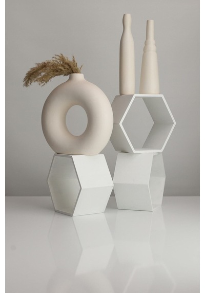 Morandi Pure 2'li Set Vazo, Dekoratif Obje Mavi, Sarı - 43807701 Mavi, Sarı