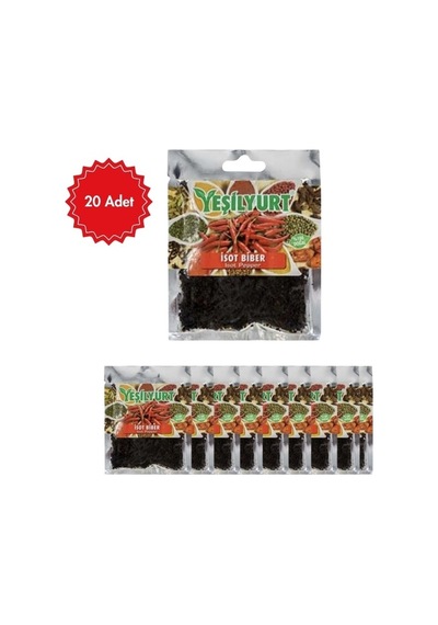 Bulunamadı Yeşilyurt Isot Biber 40 G X 20 Adet
