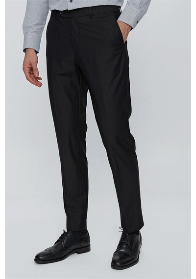Classics Men Avasar Erkek Siyah Regular Fit Kumaş Pantolon-7219 Siyah