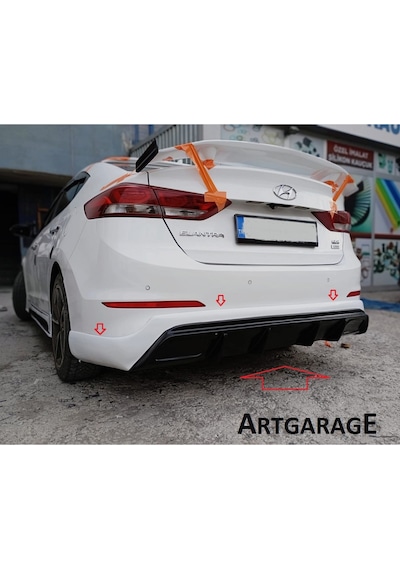 Hyundai Elantra 2016-2018 Gtx Arka Tampon Eki-fiberglass-boyasız