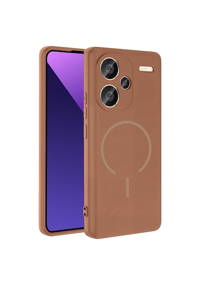 Xiaomi Redmi Note 13 Pro Plus 5g Kılıf Magsafe Destekli Kamera Korumalı Yumuşak Silikon Pazarplus Mürdüm