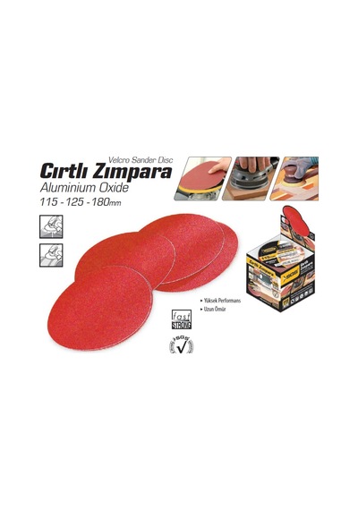 Cırtlı Zımpara 180 Mm (100 Adet) / (40 - 60 - 80 - 100 - 120 Kum)