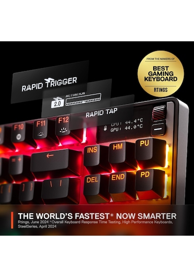 Steelseries Apex Pro TKL Gen 3 Omnipoint 3.0 Hipermanyetik Switch RGB Mekanik Kablolu Oyuncu Klavyesi