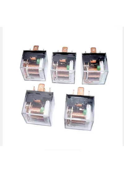 5 Adet 12v 5 Uçlu 40 Amper Led Işıklı Mini Şeffaf Röle