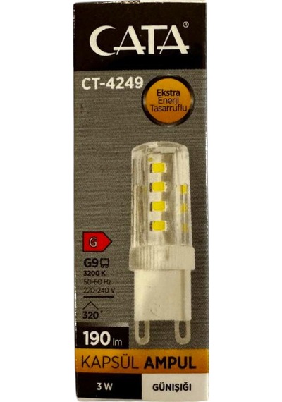 Cata Ct-4249b 3w Ledli Kapsül G9 Duylu Günışığı Beyaz 3200k Lamba Ampul Işık Aydınlatma