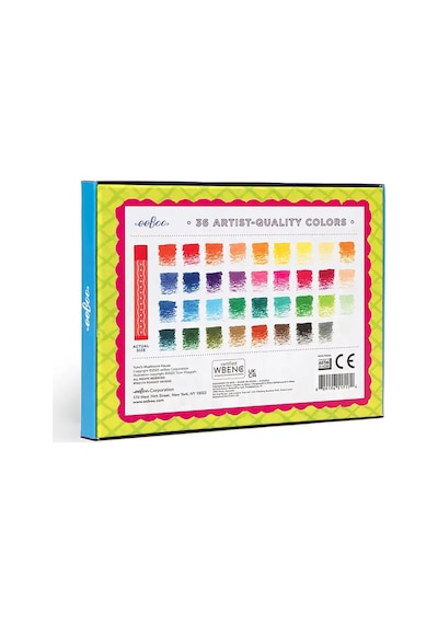 Eeboo 36lı Yağlı Pastel Boya - Mushroom House Çok Renkli