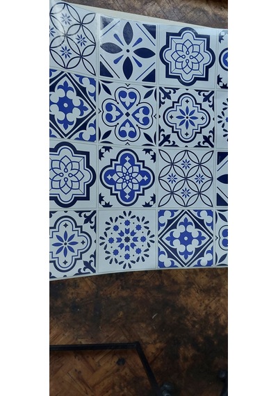 Mavi Çini Desenli Yapışkanlı Kaplama Kağıdı Büyük Boy 5 Metre