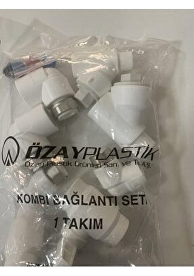 Bymet Dirsekli Kombi Bağlantı Montaj Seti Poşetli Paket