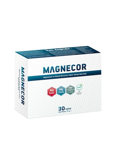 Magnecor Magnezyum ve Vitamin B6 Içeren Tablet