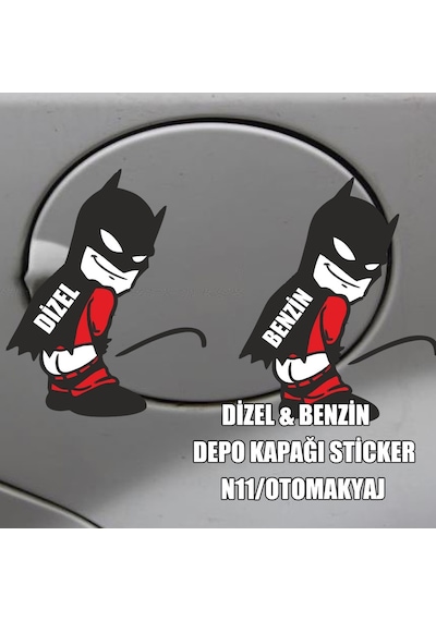 Citroen Depo Kapağı Sticker Batman Benzin Dizel