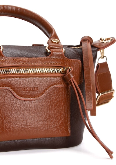 Adelina Bags Kadın Çapraz Askılı Garnili El Kol Ve Omuz Çantası Siyah - Camel