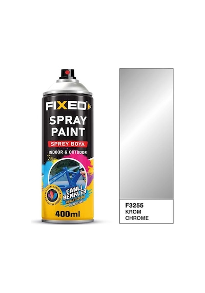 Sgs Fixed F3255 Sprey Boya Akrilik - Krom Efekt 320 Gr 400 Ml