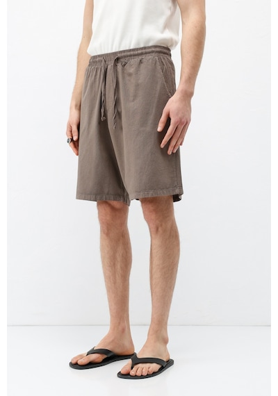 Vamos Oversize Keten Şort Vizon