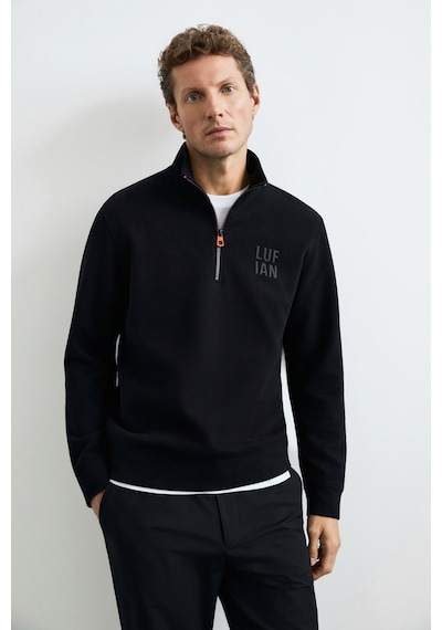 Lufian Chase Erkek Sweatshirt Siyah Siyah 112030213100100