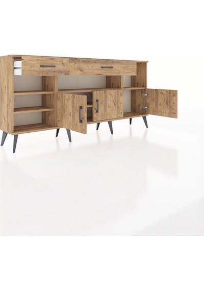 Arges Konsol 5 Raflı 2 Çekmeceli 3 Kapaklı 176x30x83 Çam-çam/çam Çam/çam Arges Konsol 5 Raflı 2 Çekmeceli 3 Kapaklı 176x30x83 Çam-çam/çam Çam/çam