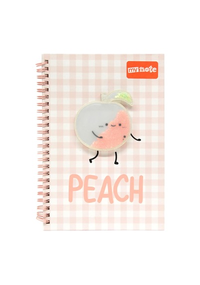 A5 Spiralli Şeftali Desenli Defter 60 Yp
