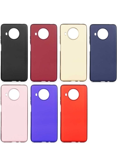 Noktaks - Xiaomi Uyumlu Xiaomi Redmi Note 9 Pro 5g - Kılıf Mat Renkli Esnek Premier Silikon Kapak - Mürdüm