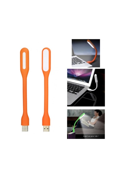 Usb Led Lamba Katlanabilir Pc Laptop Klavye Aydınlatma Esnek Bükülebilir Powerbank/bilgisayar/laptop Gibi Usb Bağlantısı Olan Cihazlarda Kullanabilirsiniz Turuncu