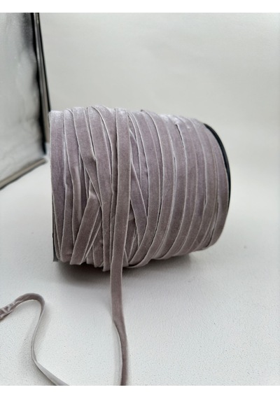 Paşateks- 1 Cm Düz Kadife-5 Metre-if. Gri