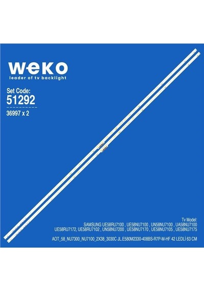 Samsung Ue58ru7102 58'' İnç 2 Adet Tv Led Bar Tvnizi Açıp İçindeki Led Barla Birebir Aynısı Olduğunu Görmeden Almayınız. Sonrasında İade Almamaktayız.