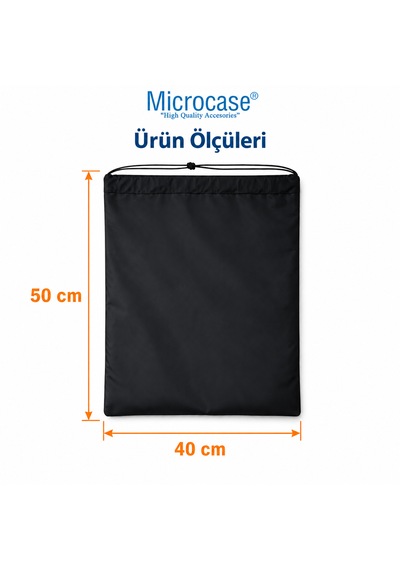 Microcase Su Geçirmez İpli Ayakkabı Eşya Düzenleyici Seyahat Çantası Hurç 50 X 40 Cm 5 Adet Al5505 Siyah