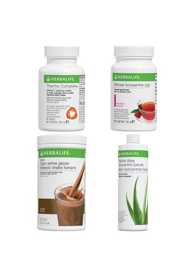 Herbalife Shake Çikolatalı Thermo Complete Aloe Vera Içecek Ahududulu Çay 50 Gr Birer Adet