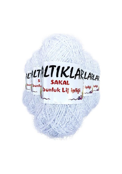 5 Adet Sakal Sabunluk Lif İpliği Optik Beyaz Çok Renkli