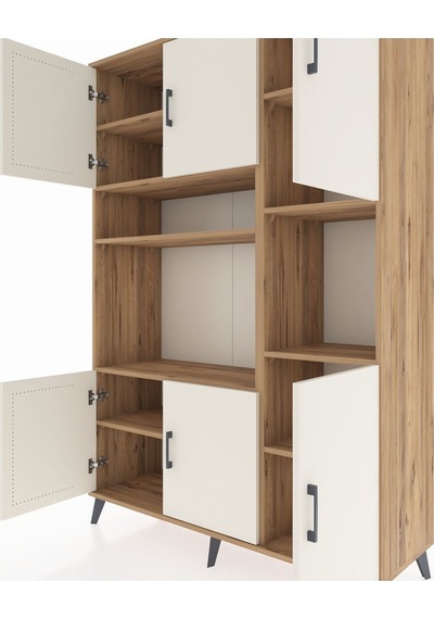 Hyperion Dolap 9 Raflı 6 Kapaklı 132x44x195 Çam-aytaşı/çam Aytası/atlas Çam Hyperion Dolap 9 Raflı 6 Kapaklı 132x44x195 Çam-aytaşı/çam Aytası/atlas Çam