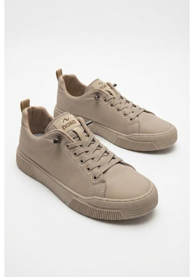 Fort Noka North Rahat Lastik Bağcıklı Sneaker Keten Erkek Ayakkabı Bej