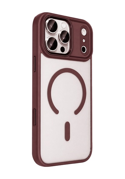 Joko - 463 - Apple iPhone Uyumlu 18 Pro Terea Magsafe Kapak - Csmo-tex - - Bordo