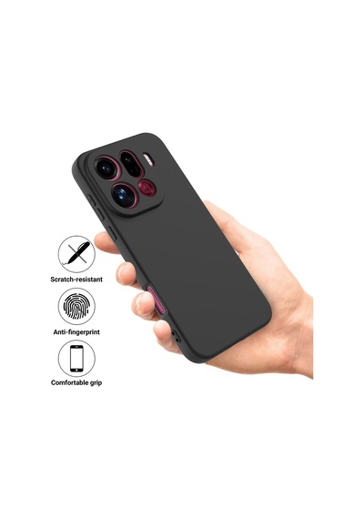 Caseonn Oppo Find X9 Pro Kılıf Kamera Korumalı Mikrofiber Astarlı Lansman Siyah