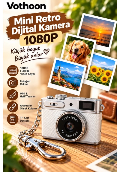Mini Dijital Kamera Full Hd Fotoğraf & Video Çekimi Lcd Ekran Mini Kamera Tf Kart Destekli - Akyıb943bc0ec1a1c591aaea7a82pıbt