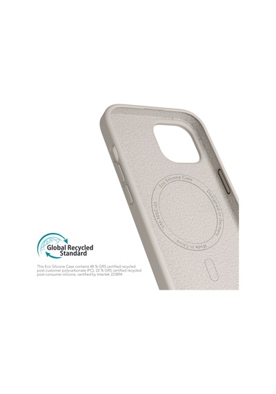 Vonmahlen Apple Uyumlu iPhone 15 Plus Magsafe Silikon Kılıf Krem