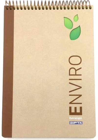 Gıpta Enviro Spiralli Sert Kapak Bloknot A4 Düz 100 Yaprak Kraft 2920
