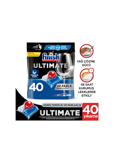 Finish Ultimate Bulaşık Makinesi Deterjanı Tableti 40 Kapsül
