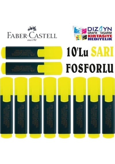 Fosforlu Kalem 10lu Sarı Yeşil