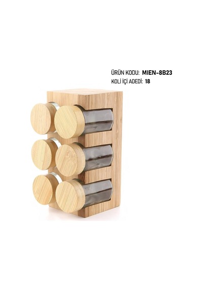 Mien Bambu 6 Lı Baharatlık Mien-8b23 Ahşap
