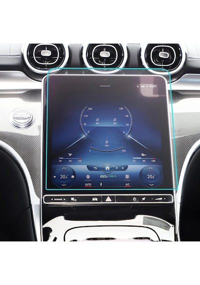 Mercedes C Serisi Multimedya Ekran Koruyucu- Kırılmaz Şeffaf Nano Teknoloji