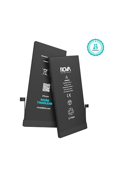 Rova Apple Uyumlu iPhone 16 Pro Max Yüksek Kapasiteli Batarya Pil 5050 Mah