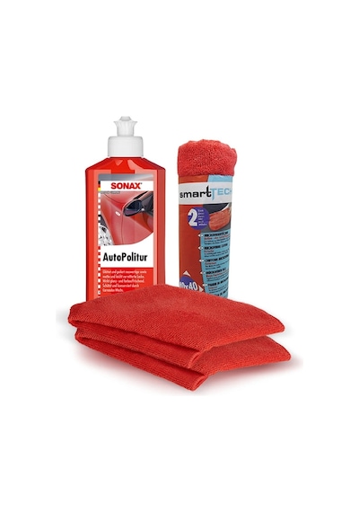 Sonax Süper Parlatıcı Cila 250 Ml & Smarttech Mikrofiber Bez 2'li